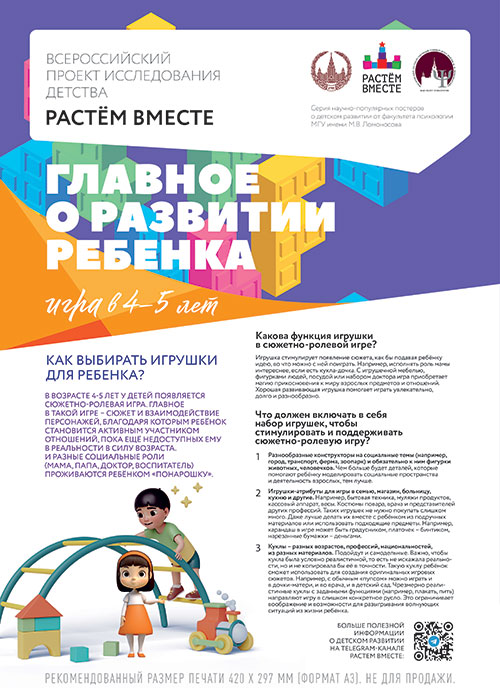 Плакат. Игра в 4-5 лет