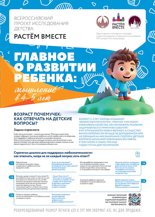 Плакат. Мышление в 4-5 лет