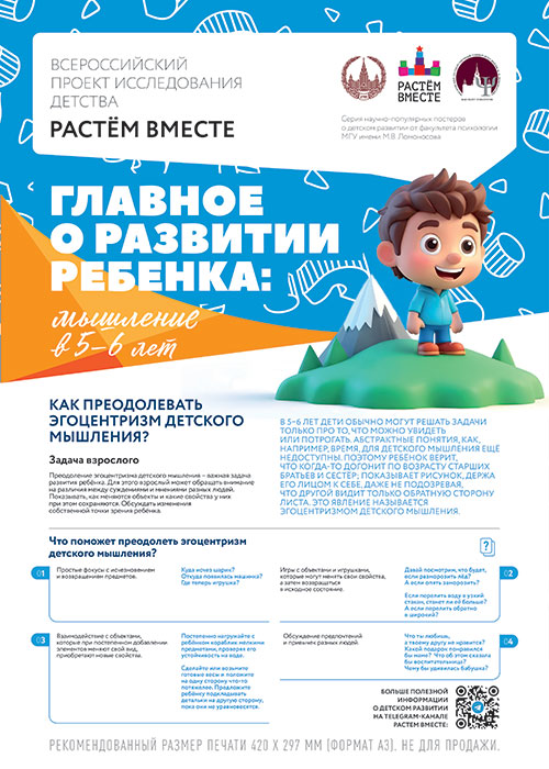 Плакат. Мышление в 5-6 лет